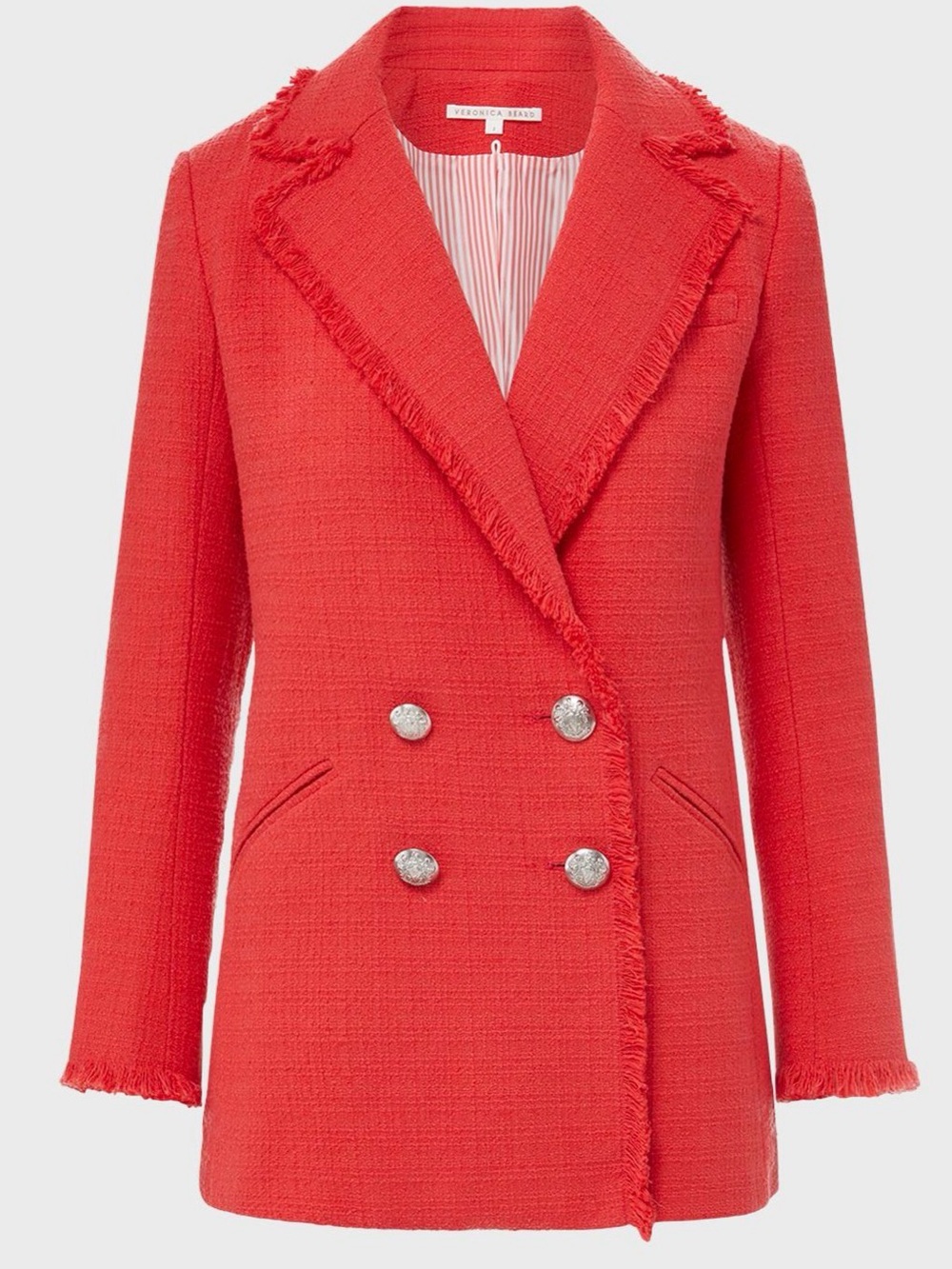 Veronica Beard Nayeli Dickey Blazer Jacket in Watermelon 4